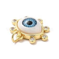 Латунные микропаве прозрачные подвески с фианитом&nbsp;ZIRC-E006-04G-04