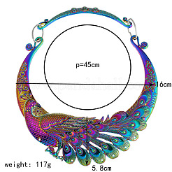 Ожерелья из сплава в этническом стиле с павлиньими нагрудниками FS-WG6E760-01