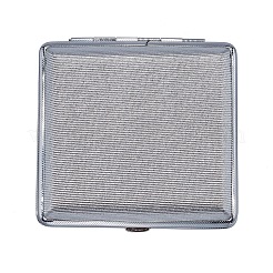 Сияющий квадрат сплава портсигары AJEW-L014-02