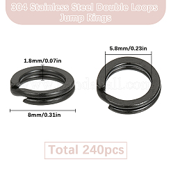 240 Stück Spaltringe aus Edelstahl 304&nbsp;FIND-SC0013-62
