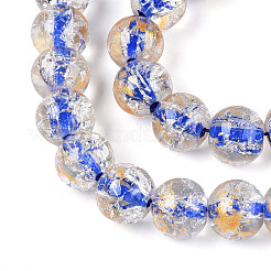 Хрустящие прозрачные стеклянные бусины нити&nbsp;GLAA-N030-8mm-01D