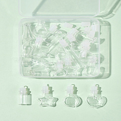 20 шт. 10 стиля подвески из прозрачного стекла для бутылок желаний GLAA-FS0002-19