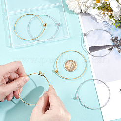 6шт 2 цвета браслеты из нержавеющей стали 304 для женщин&nbsp;BJEW-UN0001-59