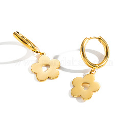 Pendientes colgantes de aro de acero inoxidable 304 para mujer&nbsp;EX9712
