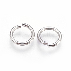 変色しにくい304ステンレス鋼の鋸切りオープン丸カン  ステンレス鋼色  11.5x1.6mm  内径：8mm&nbsp;X-STAS-P212-25P-10