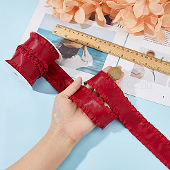 10 Yards Polyester-Spitzenband mit Rüschen&nbsp;DIY-FI0001-14A