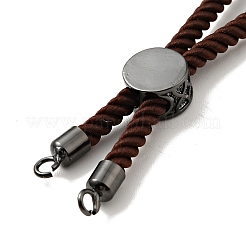 Bracelets coulissants en corde milan torsadée à moitié finis&nbsp;FIND-G032-01B-10