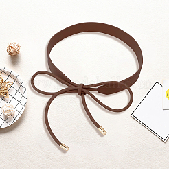 Бант из искусственной кожи обертывается вокруг пояса AJEW-WH20054-086C