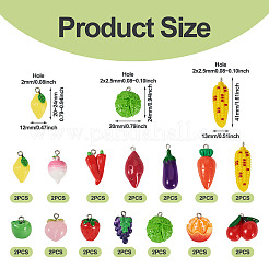 28шт 14 стиля непрозрачные подвески из смолы&nbsp;RESI-TA0004-19
