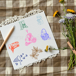 ПВХ-штампы на тему четырех времен года DIY-WH0582-0023