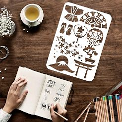 Пластиковые многоразовые шаблоны трафаретов для рисования DIY-WH0202-277