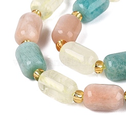 Colliers de perles en quartz citron naturel&nbsp;G-Q614-02A-01