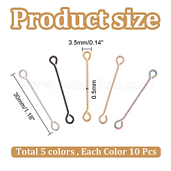 50 шт. 5 цвета 316 хирургическая нержавеющая сталь штифты для проушины STAS-UN0050-56