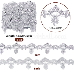 5 Yards Polyester-Blumenspitzenband&nbsp;OCOR-NB0002-82B