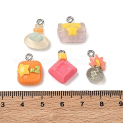 Pendentifs en résine opaque et transparente&nbsp;RESI-B044-11P