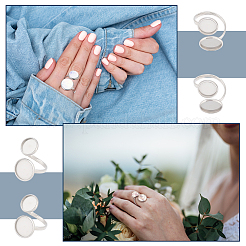 Kit para hacer anillos de dedo con cúpula en blanco&nbsp;DIY-UN0004-13