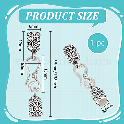 1 embout de cordon en argent sterling S925&nbsp;STER-BC0001-02