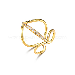 Минималистичное геометрическое регулируемое кольцо s925 с цирконом для женщин. DM4913