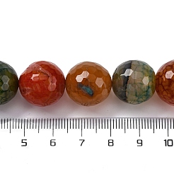 Нити бусин из натурального агата с прожилками дракона (окрашенные и нагретые)&nbsp;G-K390-A05-01