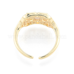 Открытое кольцо-манжета со снежинкой из кубического циркония RJEW-N035-136