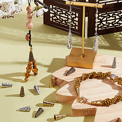 90 шт. 6 стиля тибетский стиль апетальный сплав бусина конус&nbsp;FIND-PH0021-18