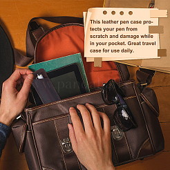 2 шт. 2 стильных кожаных держателя для ручек&nbsp;AJEW-GA0006-29B