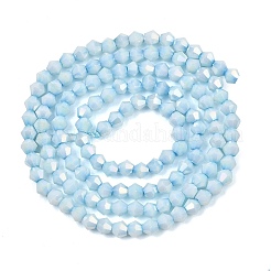 Brins de perles de verre bicônes électrolytiques&nbsp;GL-T021-2.5x3mm-16-17