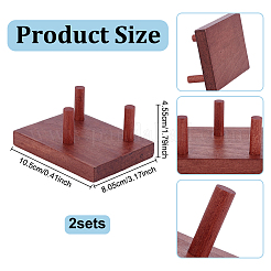 2 коробка держатель для дисплея из необработанного минерального сырья из сосны&nbsp;ODIS-UN0001-14B