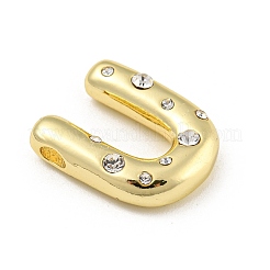 Латунные микропаве прозрачные подвески с фианитом KK-E093-04G-U