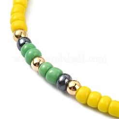 Плетеный браслет из стеклянных бусин для женщин&nbsp;BJEW-JB09628