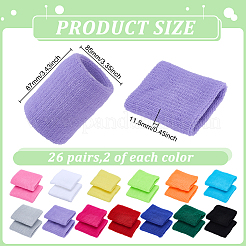 26 sac de 13 bracelets de sport en fibre de couleurs&nbsp;AJEW-GO0004-11