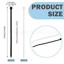 100 шт. двухцветные нейлоновые кабельные стяжки&nbsp;FIND-TA0008-89