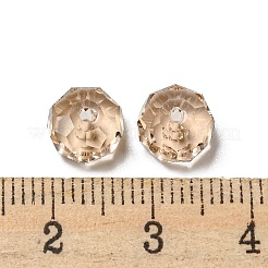 透明なk9ガラスビーズ  多面カット  ロンデル  クリスタルシルバーシェード  8x5mm  穴：1.2mm&nbsp;GLAA-E048-01-08