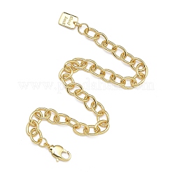 Латунные кабельные цепи браслеты BJEW-H537-11G