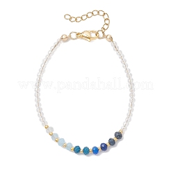 Браслеты из окрашенного натурального малайзийского нефрита и стеклянных бусин для женщин&nbsp;BJEW-JB13076-02