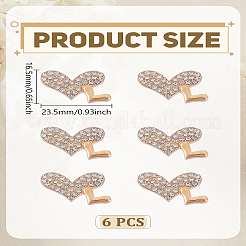 6 шт. броши из сплава со стразами&nbsp;JEWB-LP0002-06