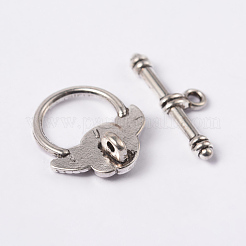 チベット風マンテル  鉛フリー＆カドミウムフリー＆ニッケルフリー  アンティークシルバー  花：18x19mm  バー：4x24mm  穴：2mm&nbsp;LS-LF0026Y-NF