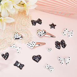 72 шт. 18 стиля кабошонов из непрозрачной смолы с узором в горошек&nbsp;CRES-SP0001-14