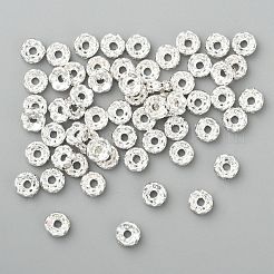 Латунные хрустальные бусины-разделители со стразами X-RB-A006-6MM-S