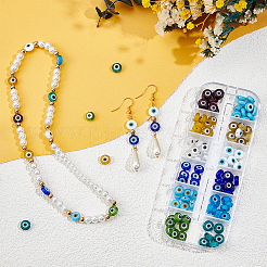 120шт 12 цвета ручной работы сглаз бусины лэмпворк&nbsp;LAMP-PA0001-29