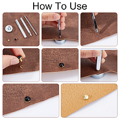 100 шт. 10-х цветные круглые латунные полутрубчатые заклепки DIY-NB0010-30