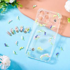 100 шт. двухцветных светящихся и двухцветных декаден-кабошонов из смолы RESI-TA0003-90