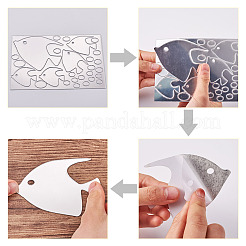 3 комплект 3 акриловых зеркальных настенных наклеек в виде рыб&nbsp;DIY-CF0001-02B
