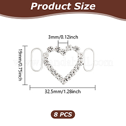 8 шт. латунное украшение для обуви из хрустальных страз&nbsp;FIND-HY0004-89G