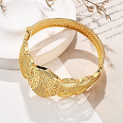 Латунные браслеты для женщин&nbsp;BJEW-D313-05G