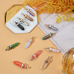 Подвески из натуральных и синтетических драгоценных камней с фурнитурой из сплава&nbsp;G-PH0001-06