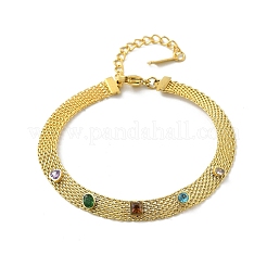 Браслеты-цепочки из нержавеющей стали 304 для женщин BJEW-P348-01E-G