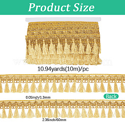 Rubans de bordure en dentelle à pompons en polyester&nbsp;OCOR-WH20018-67A