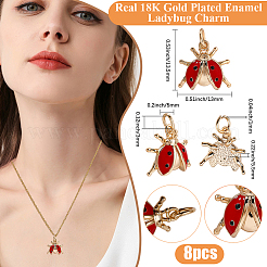 Кулоны с эмалью из латуни&nbsp;KK-BBC0021-89