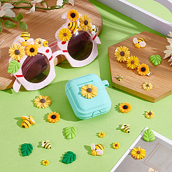 100шт 10 стиля непрозрачные кабошоны из смолы&nbsp;RESI-PH0002-60